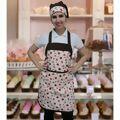 Avental de Confeiteiro com Bandana - Marrom com Docinhos